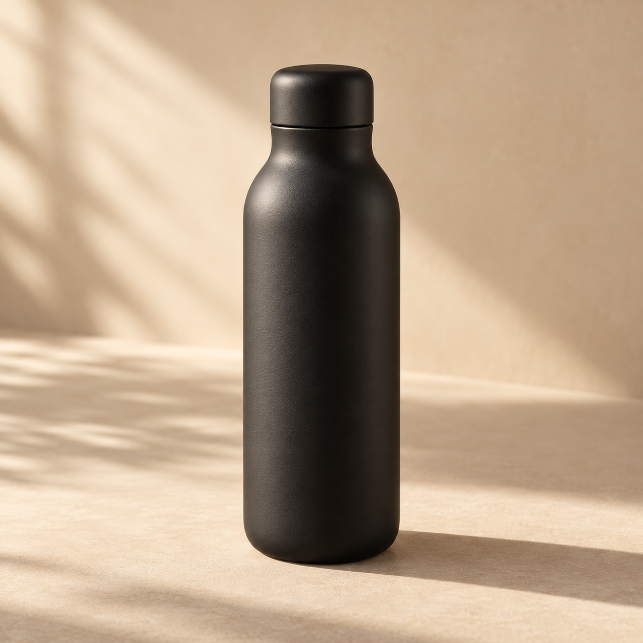 Ceramic Bottle in warm studio lighting