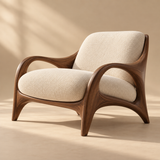 A 20 — Architect Lounge Chair with Sculpted Solid Walnut Frame and Premium Cream Upholstery for Slow Weekend Living — 1 Default Variant | In Stock | Long Title + High Price $12,999.95 | Badge: Premium Collection