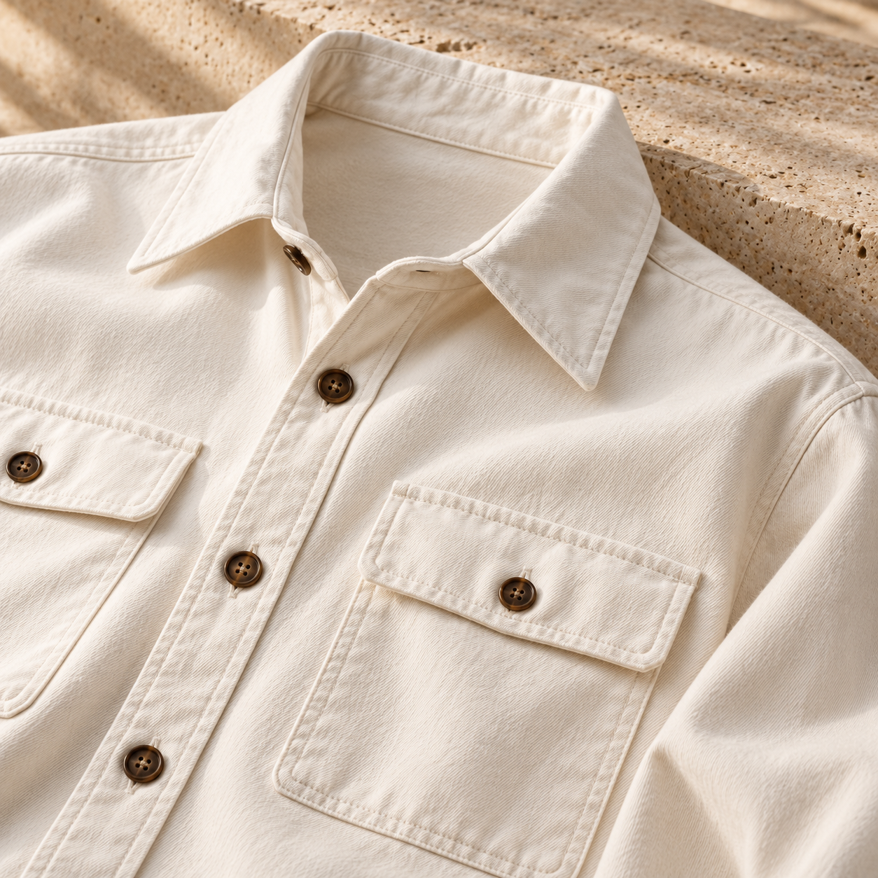 Studio Overshirt White — alternate editorial view