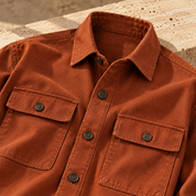 Studio Overshirt Rust — alternate editorial view