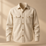 A 60 — Studio Overshirt Cream — Sibling Cream | 3 Sizes | All Sold Out + On Sale $49 (Was $89) | Badge: Final Markdown